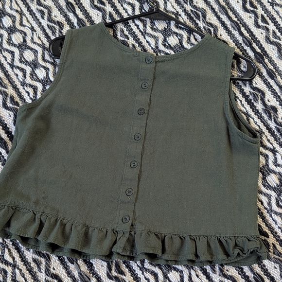 Amazon Green Ruffled Tank Top - Picture 5 of 9